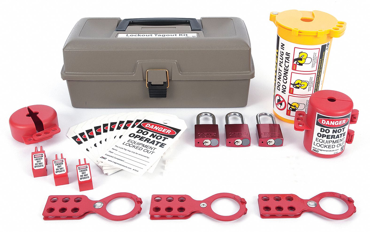 Zing Toys Zing 2734 Zing Lockout Kit Filled, 32 Components, 3 Padlocks
