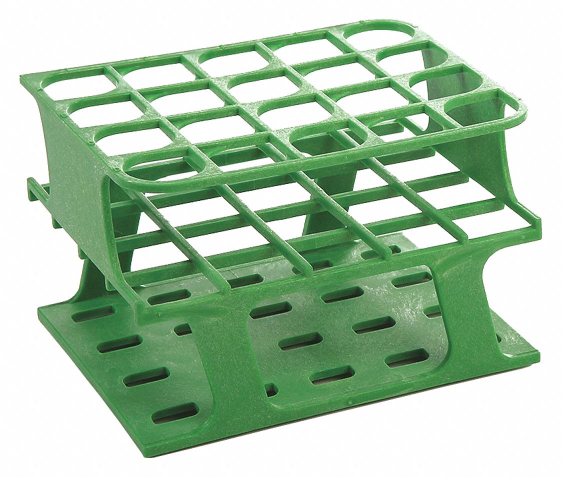 HEATHROW SCIENTIFIC, 20 Compartments, Polyoxymethylene, Test Tube Rack