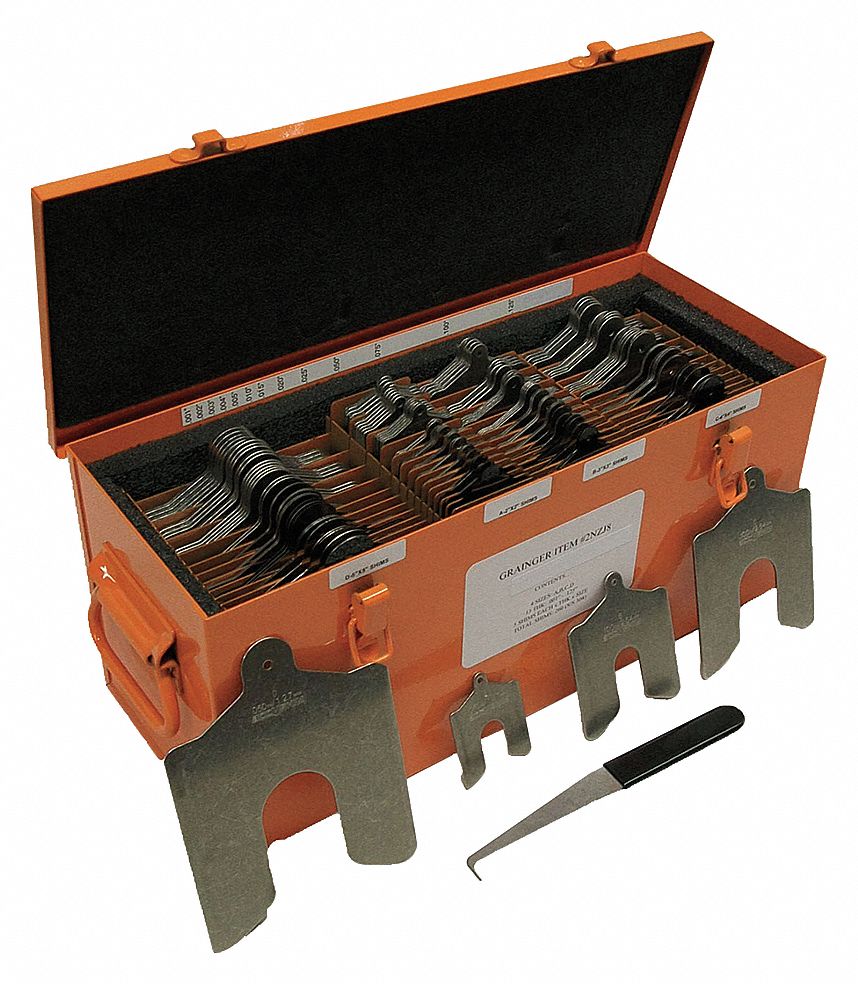 APPROVED VENDOR SLOTTED SHIM ASST,SS,2X25X5IN,260 Slotted Shim