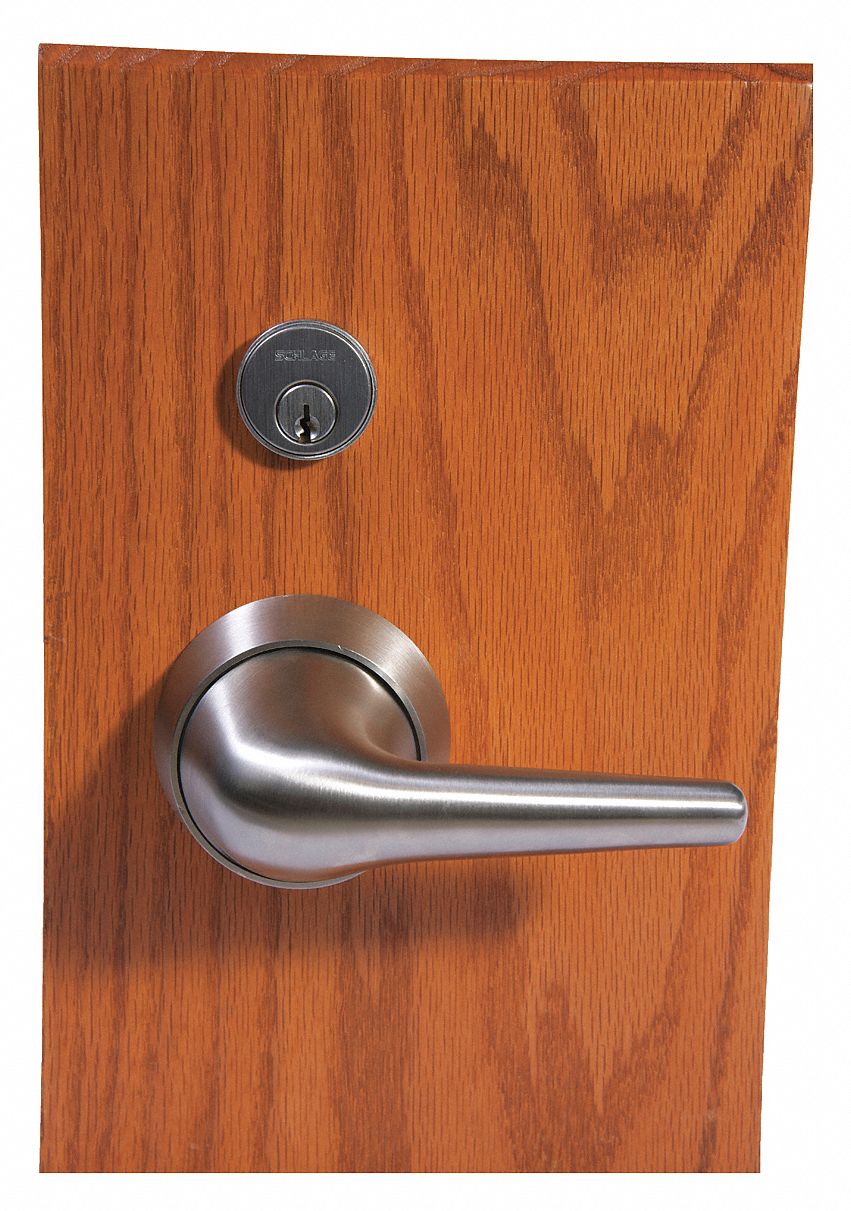 SCHLAGE, Storeroom Lever Locksets, Stainless Steel, Door Lockset
