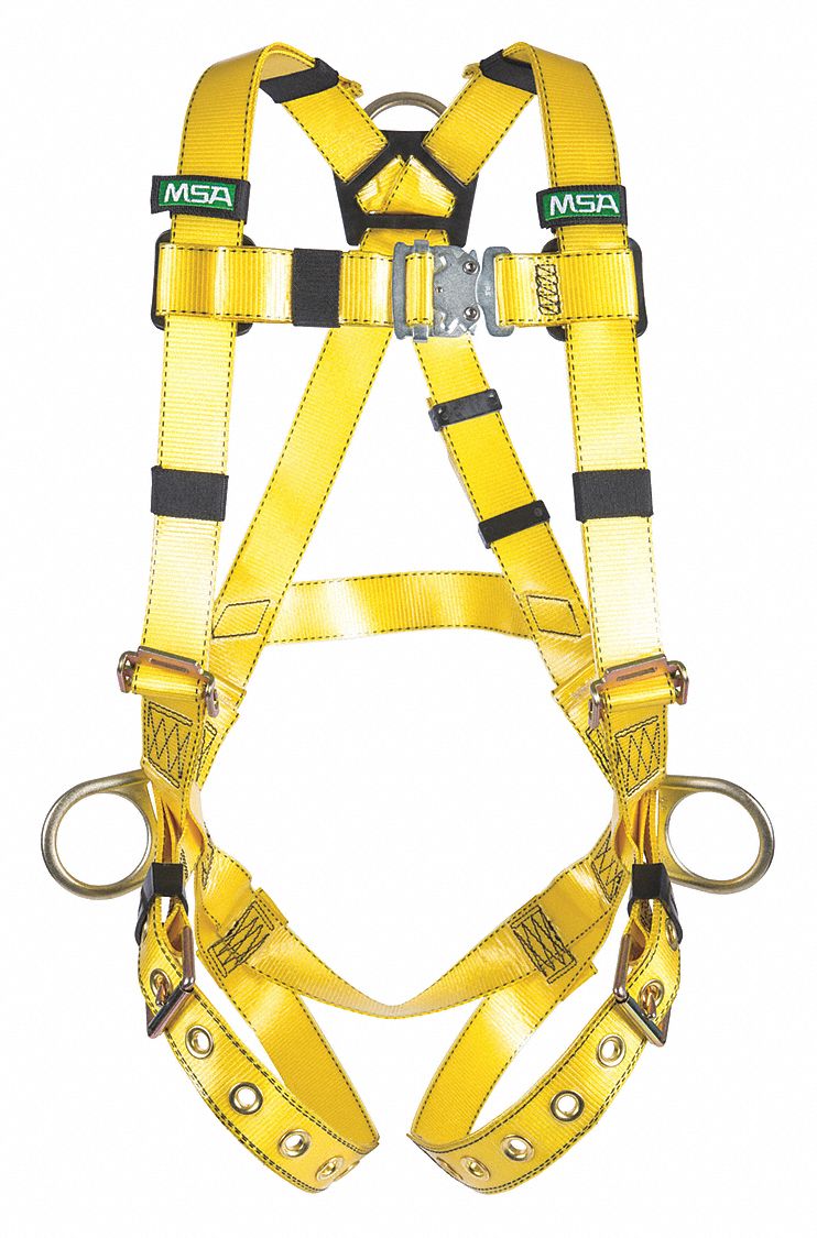 MSA Arnés,Capacidad de Carga 140kg, Amarillo, Universal Arneses