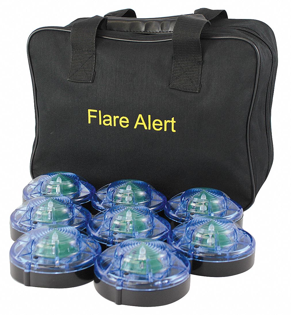 FLAREALERT, Puck LED Flare, 8 Flares Included, LED Road Flare Kit