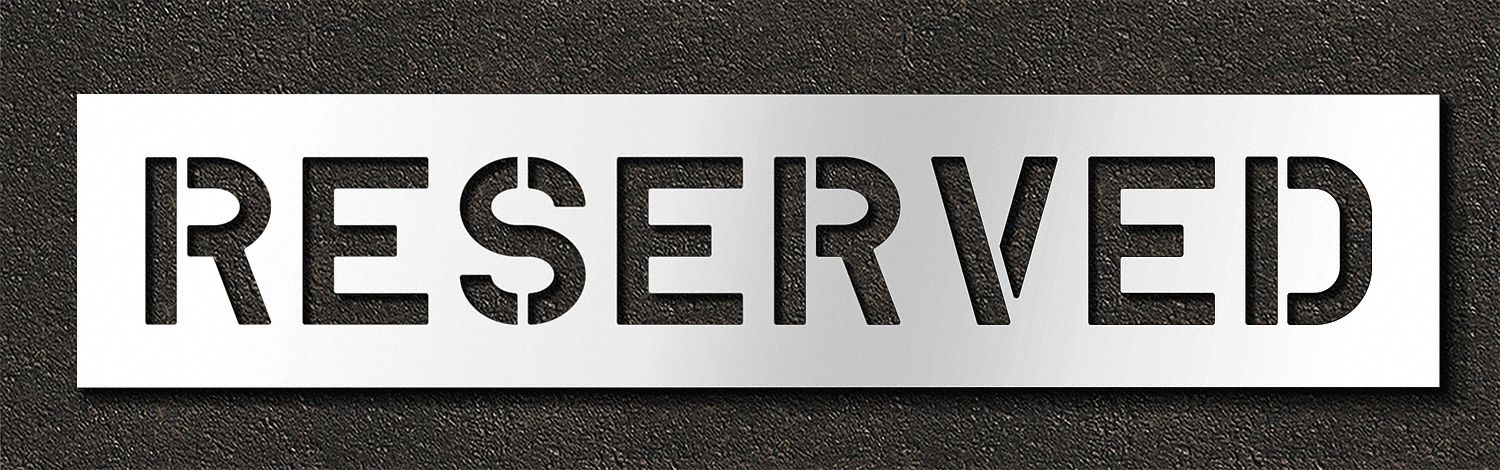 RAE STL11670833 Pavement Stencil,Reserved,8 in 815218020869 eBay