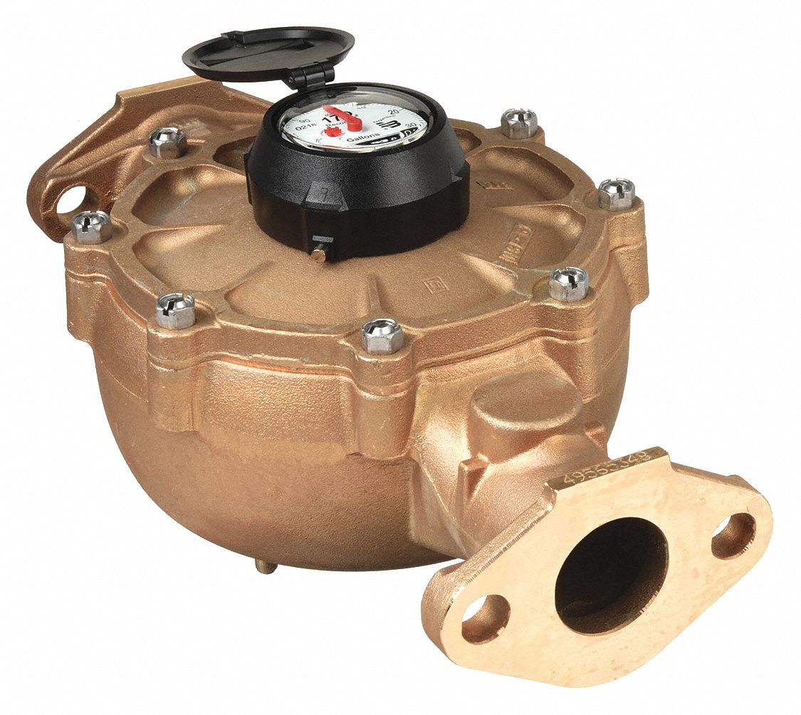 BADGER, 2 in Connection Size, NPT, Mechanical Flowmeter 29FJ95M170