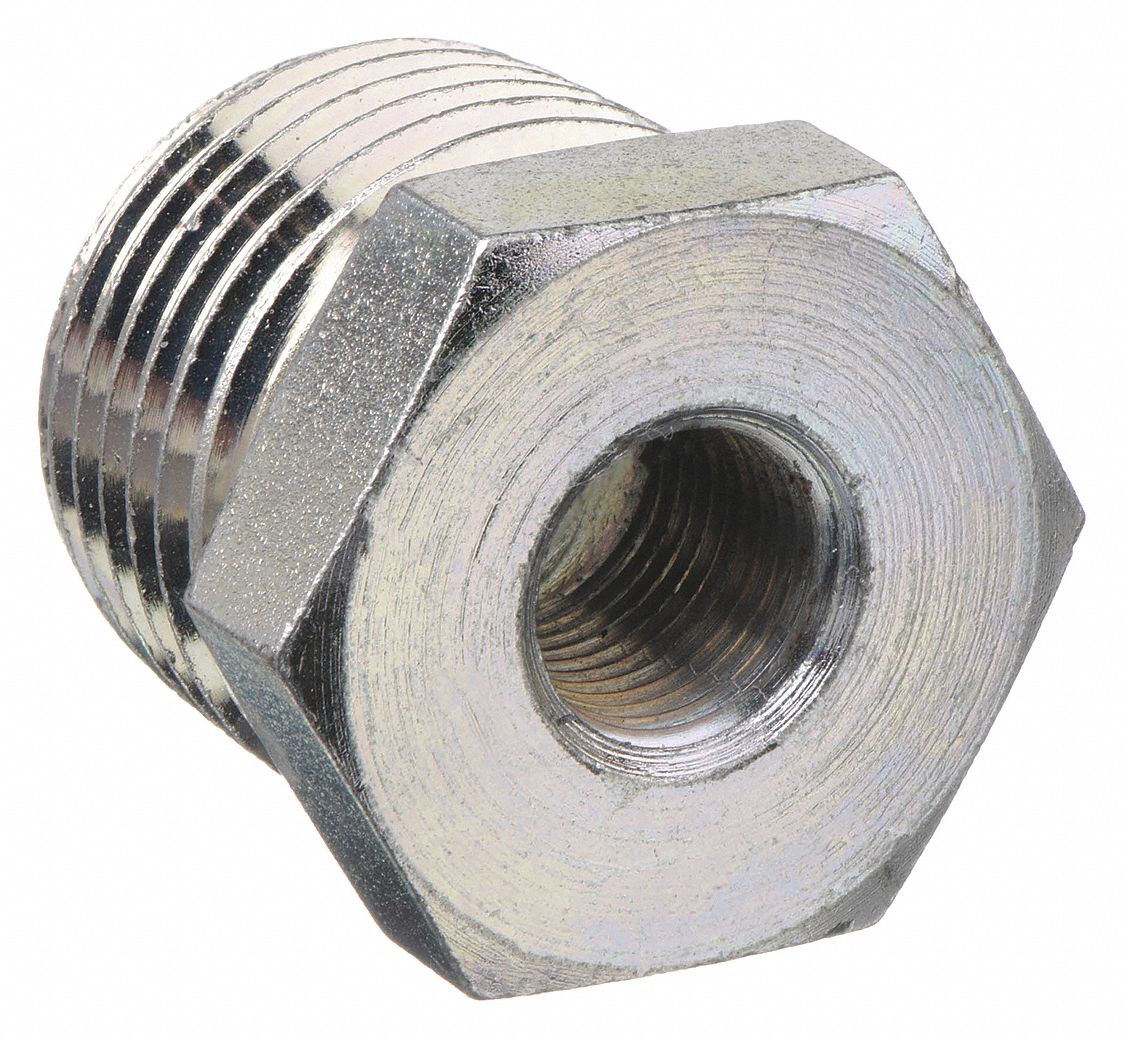 Steel, 1/2 in x 1/4 in, Hex Bushing - 29JD52|0319905527 - Grainger