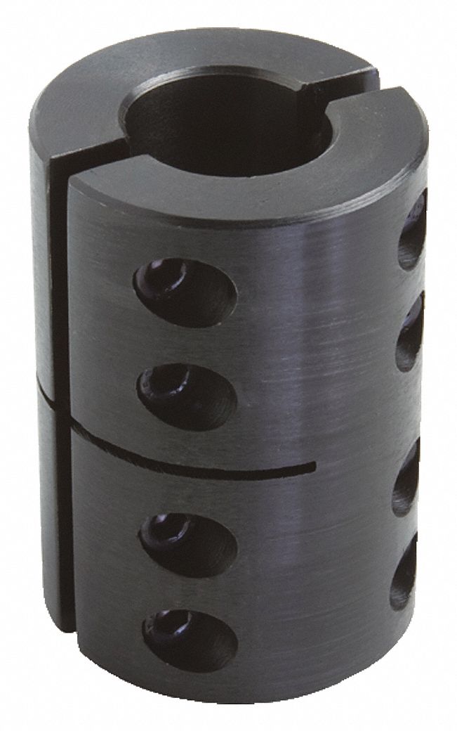 CLIMAX METAL PRODUCTS 2 Piece Clamp 1 in Bore Dia. Steel Rigid Shaft