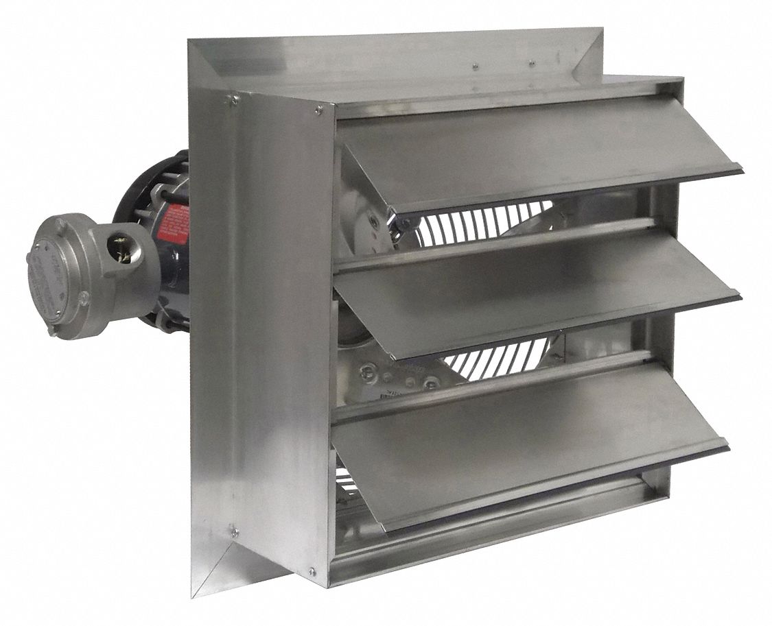 16 in Blade, 1 Speed, Shutter Mounted Hazardous Location Exhaust Fan 29NV38AX164 Grainger