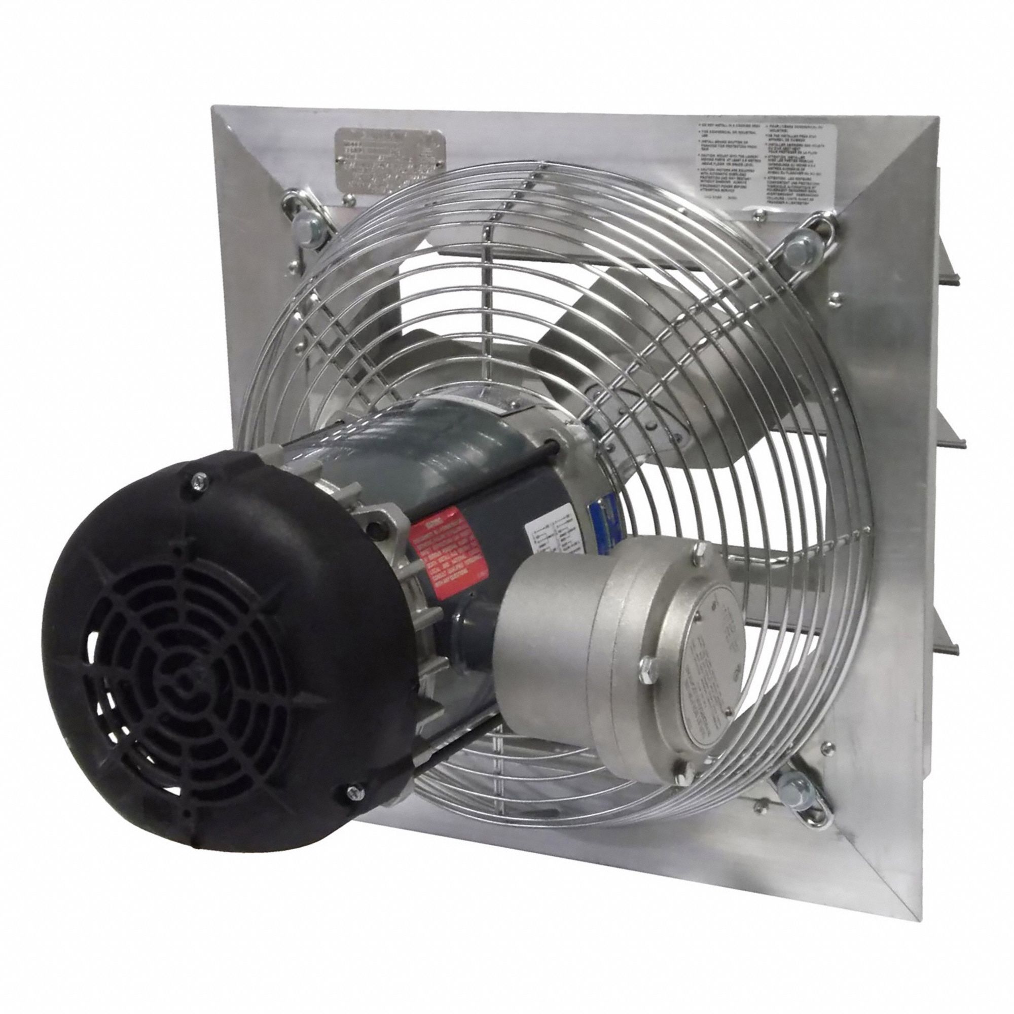 CANARM Shutter Mounted Hazardous Location Exhaust Fan 12 in Blade, 1 Speed, 1/3 hp, 1,670 cfm