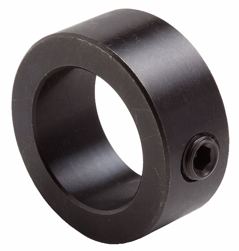 CLIMAX METAL PRODUCTS Black Oxide Steel Shaft Collar, Set Screw Collar