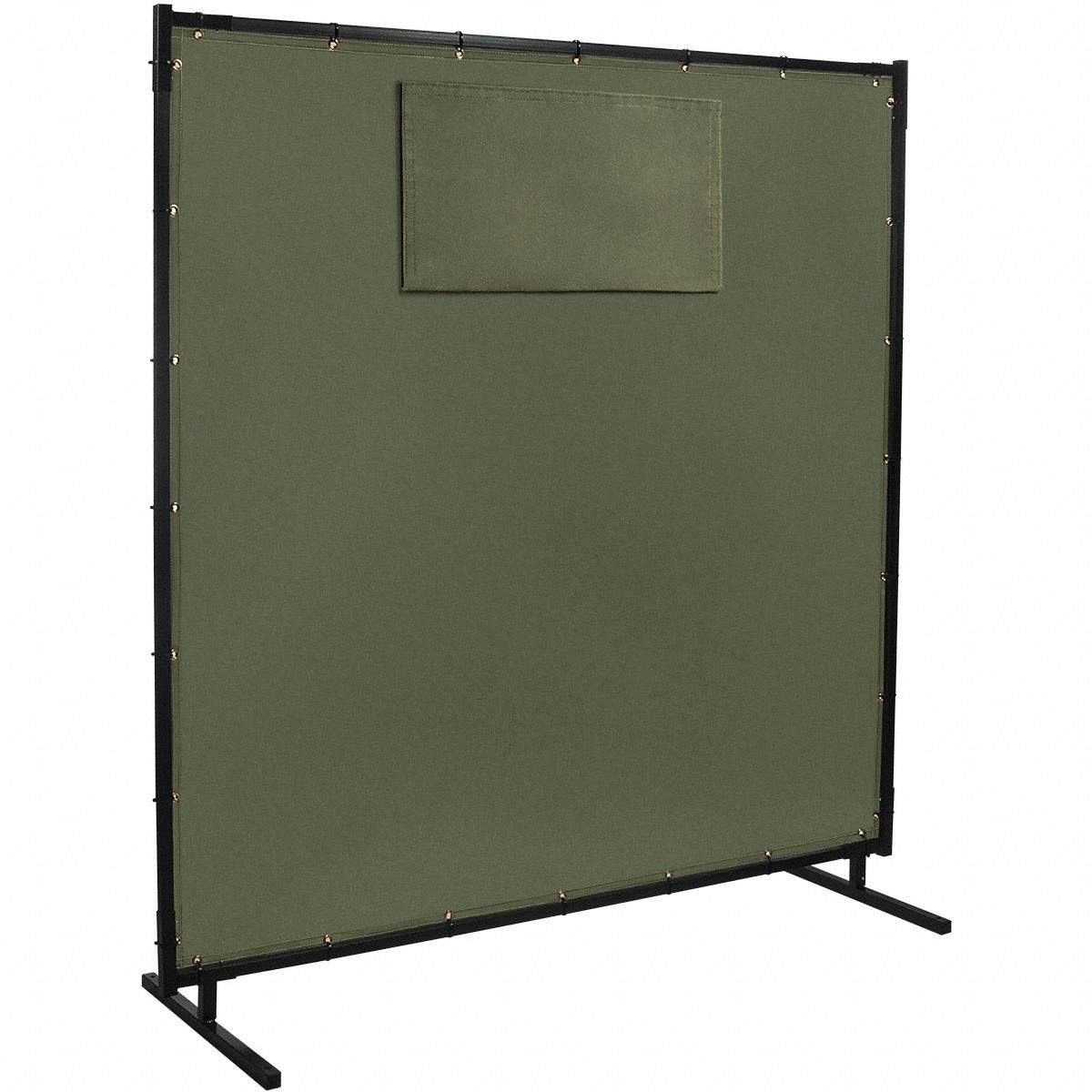 STEINER Welding Screen With Window 8 ft Protective Wd, 6 ft Protective Ht, Cotton Duck, Olive