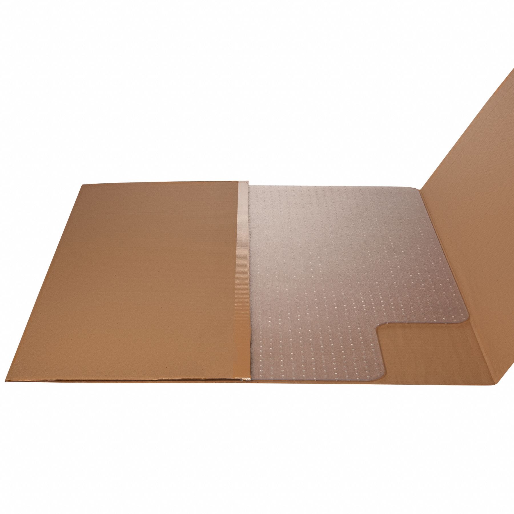GRAINGER APPROVED Chair Mat Traditional Lip, For Carpet with Padding