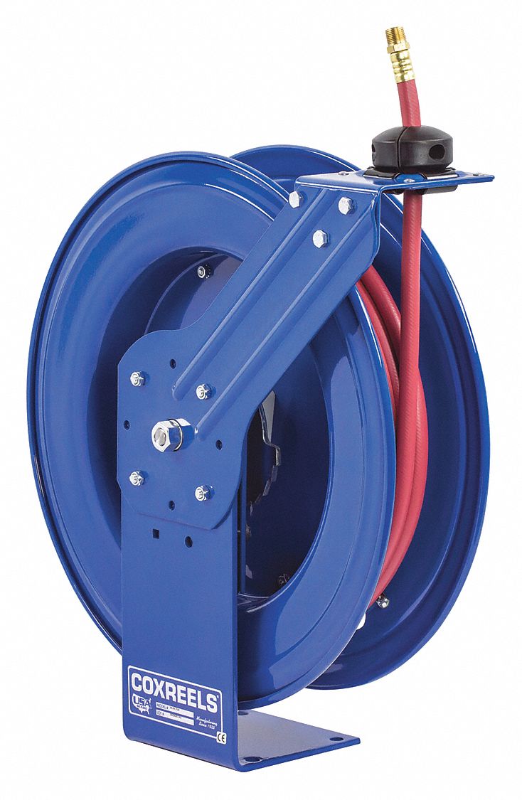 COXREELS Spring Return Hose Reel, Air, Water, 300 psi, Hose Capacity 50