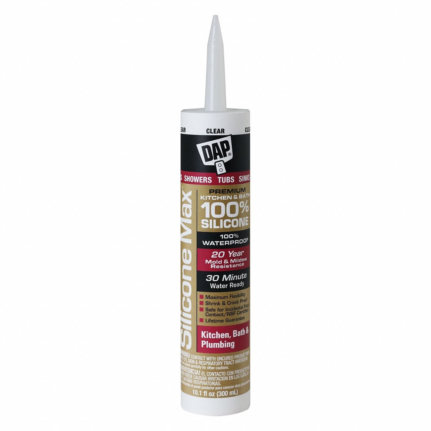 DAP, Kitchen, Bath & Plumbing, Clear, Silicone Sealant 29RV06