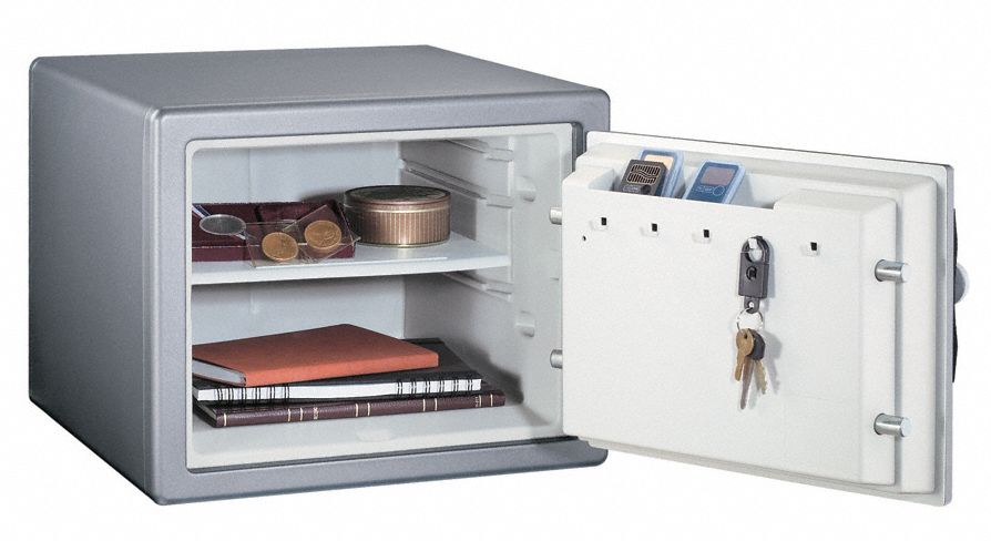 SENTRY SAFE 165/16" x 19 5/16 in x 133/4" Fire Safe, Gray; Holds