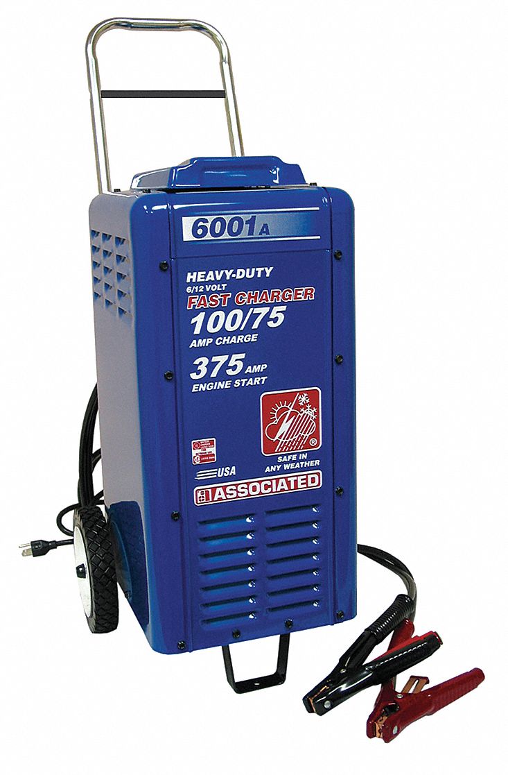 ASSOCIATED EQUIP Automatic Battery Charger and Starter, Boosting