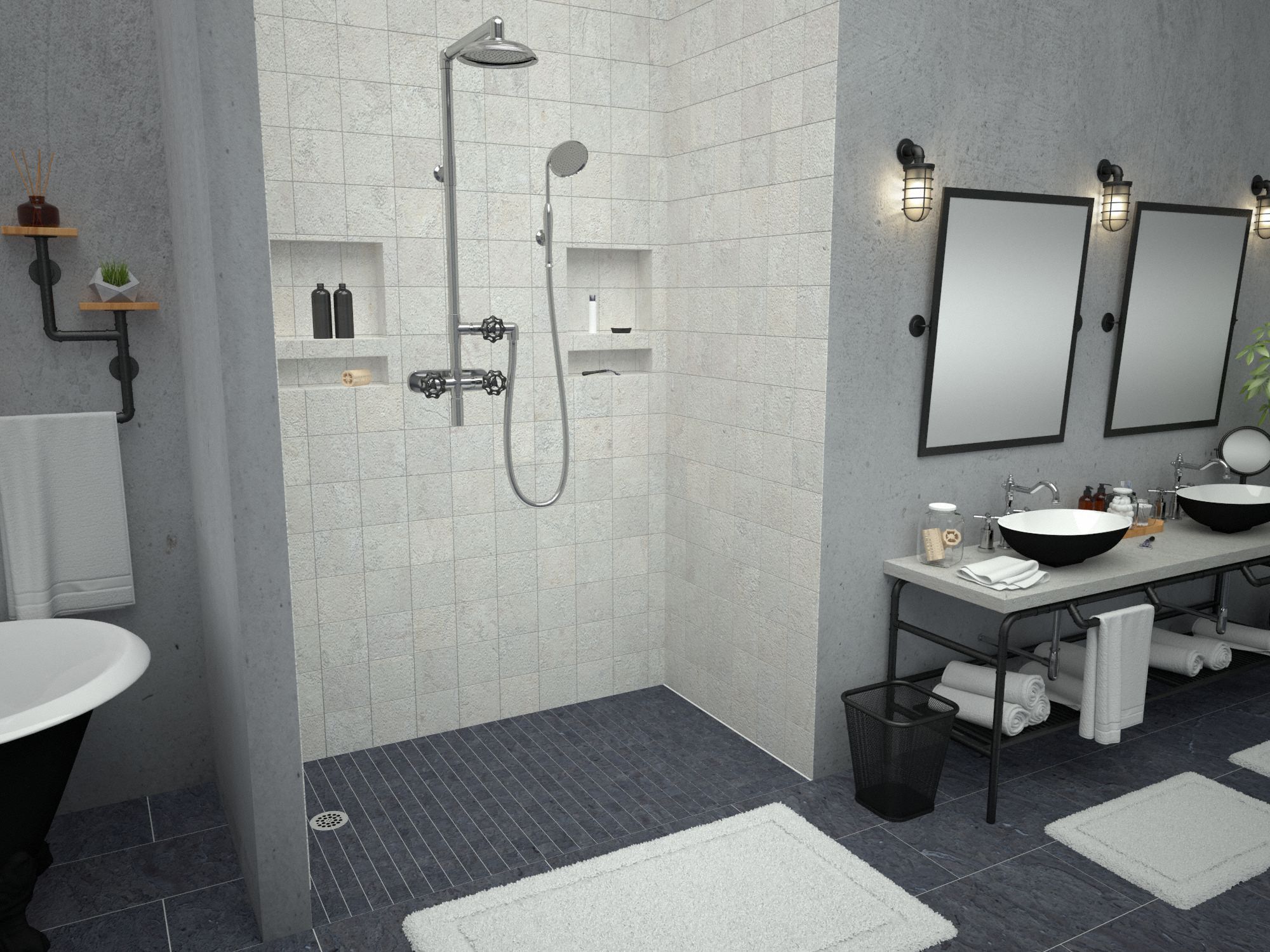TILE REDI Shower Pan Tile Redi, Redi Free, Polyurethane, Barrier Free