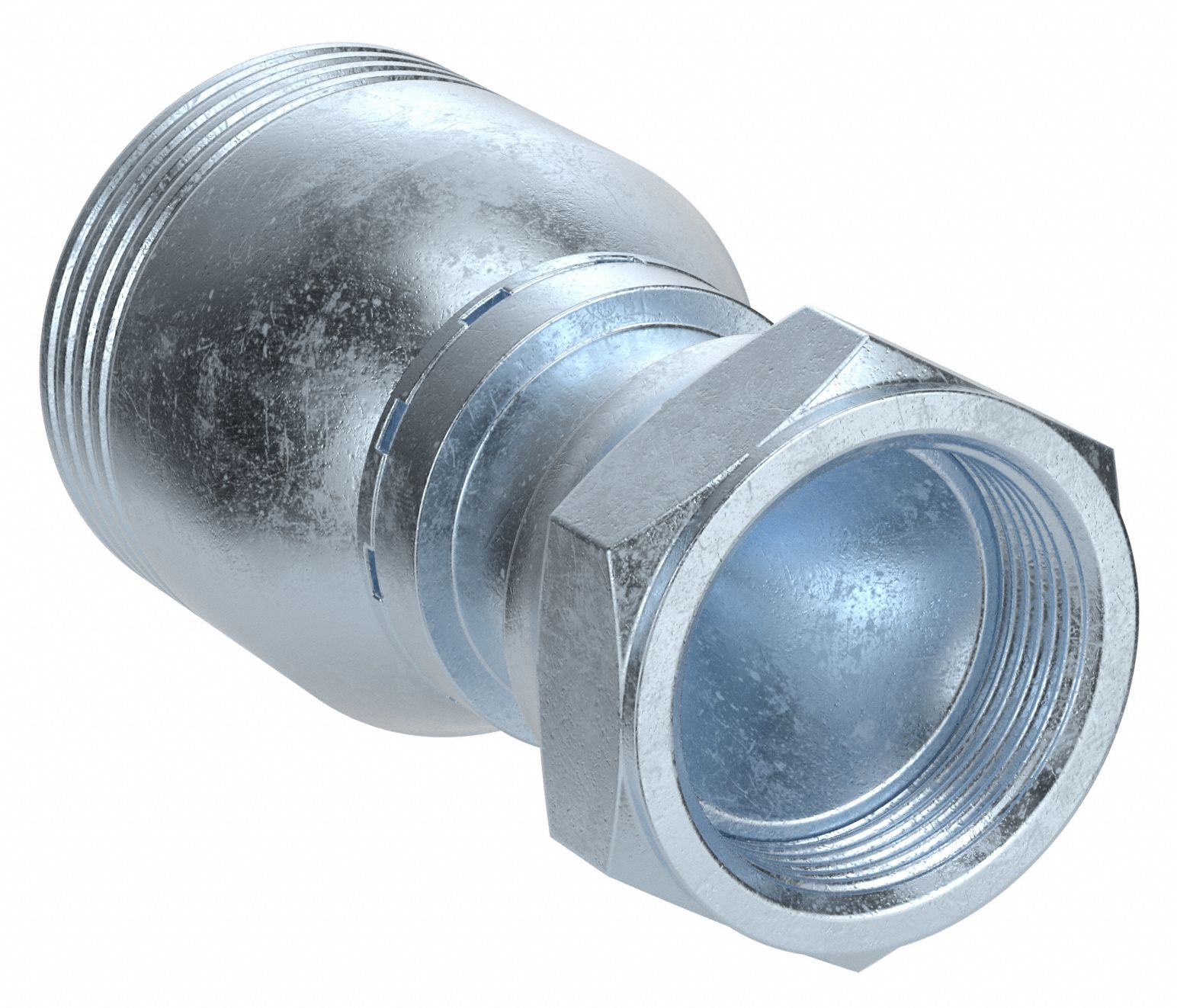 PARKER Hydraulic Crimp Fitting, Fitting Material Steel x Steel, Fitting