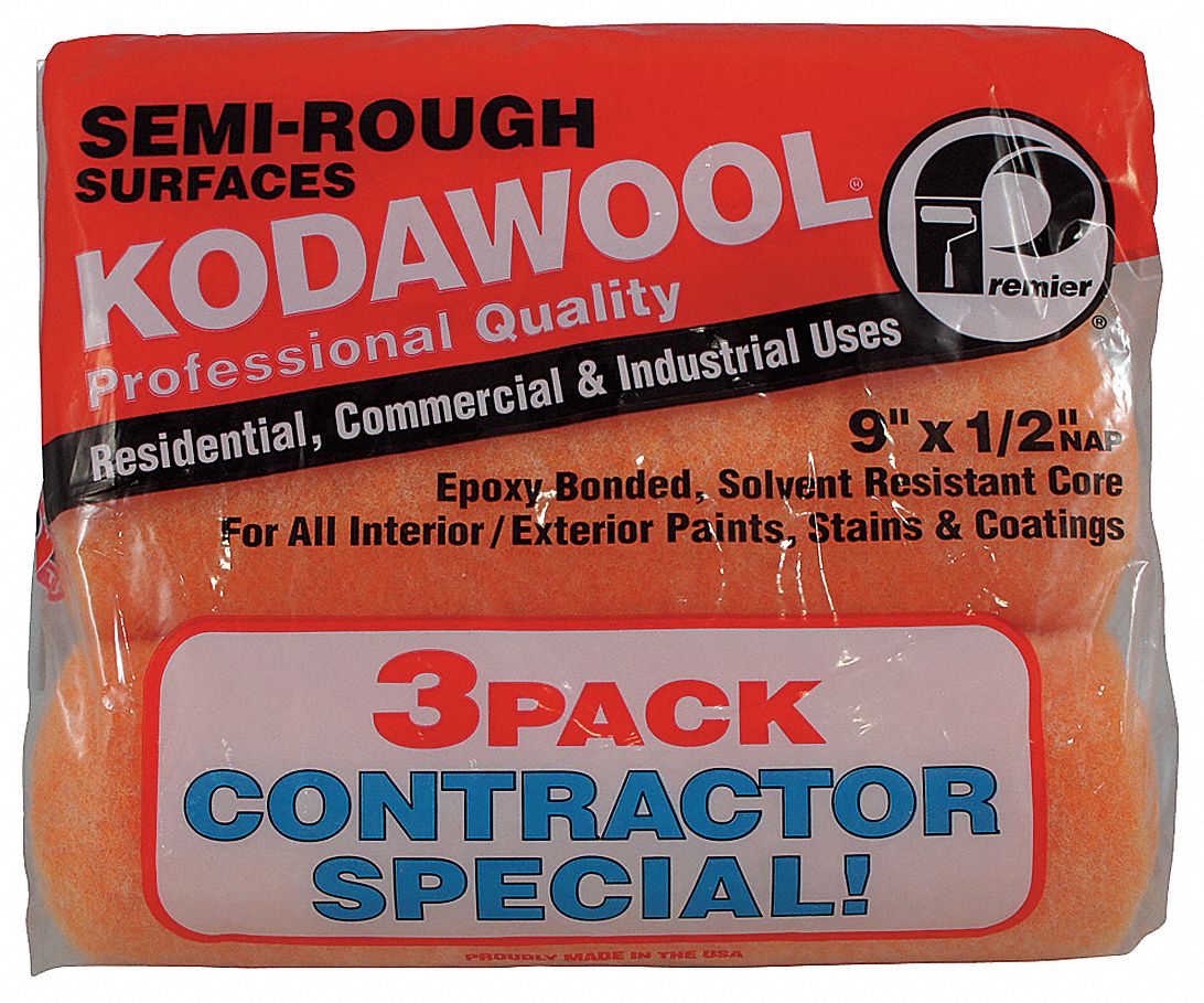 PREMIER Paint Roller Cover, Polyester/Knitted Wool Cover Material, 9 in