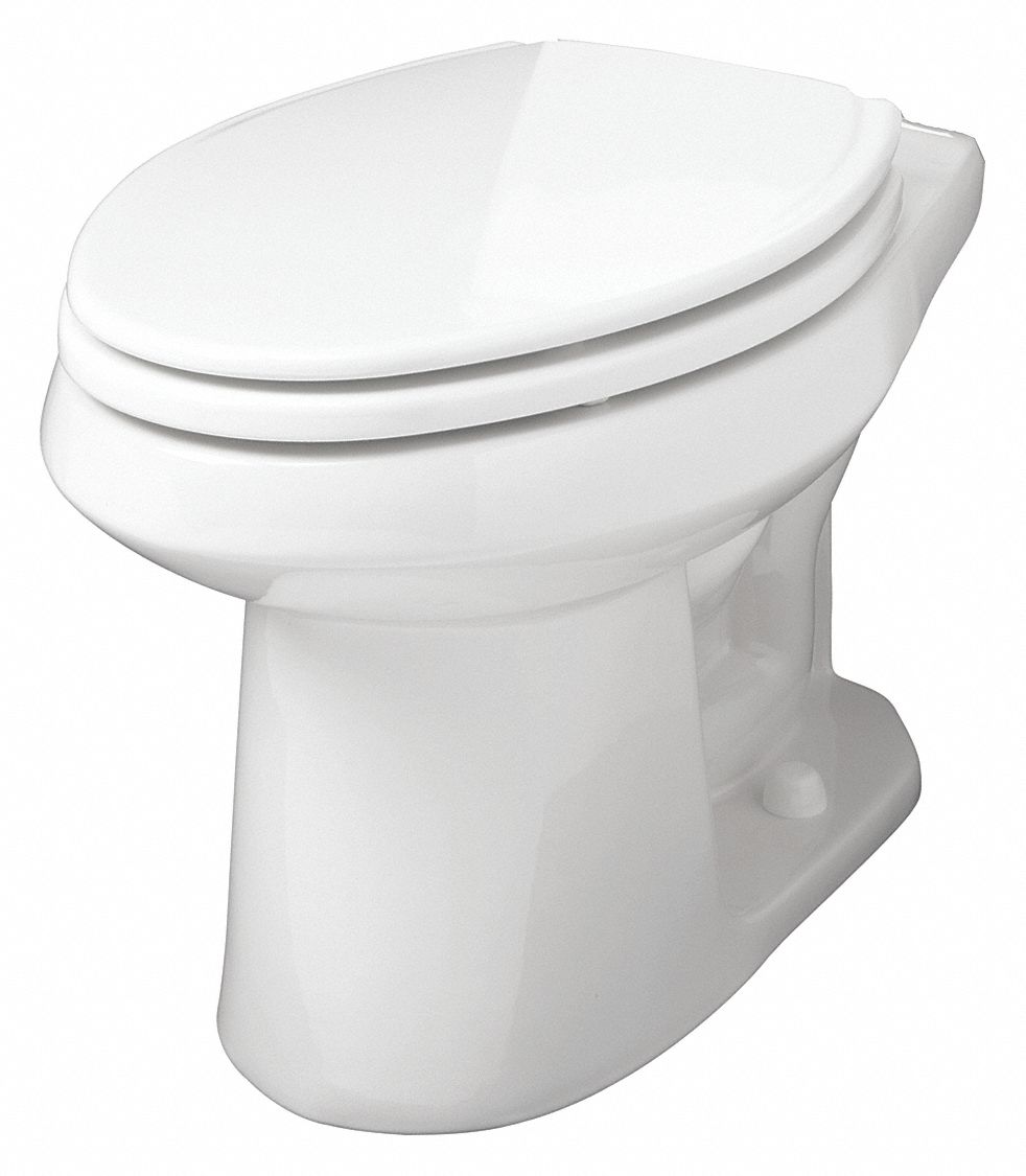 GERBER Elongated, Floor, Gravity Fed, Toilet Bowl, 1.28 to 1.6 Gallons