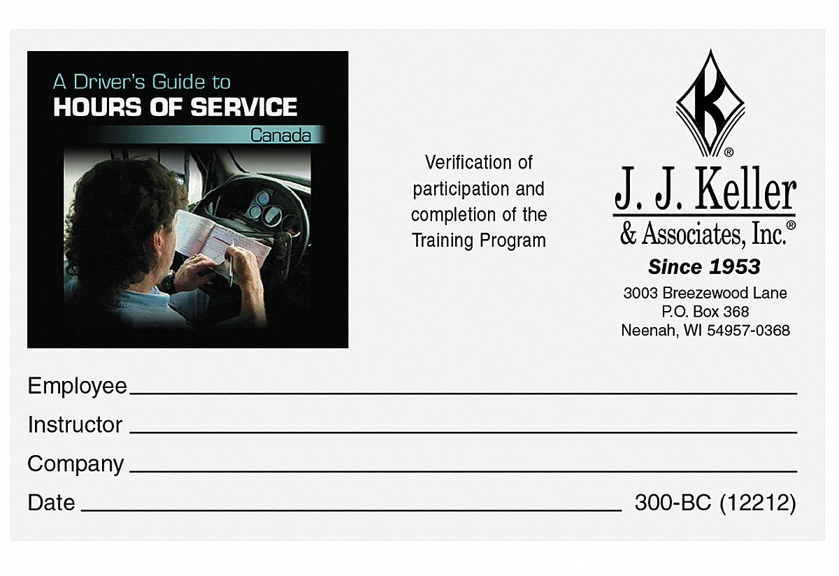 JJ KELLER Wallet Card, General Safety Training, English, PK 50 29WM87