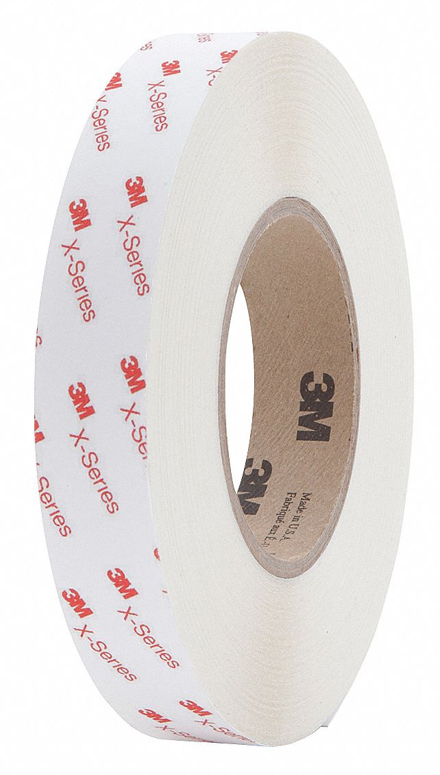 Polyester Double Sided Film Tape, Acrylic Adhesive, 5.60 mil Thick, 1/2 in X 36 yd, Clear Grainger
