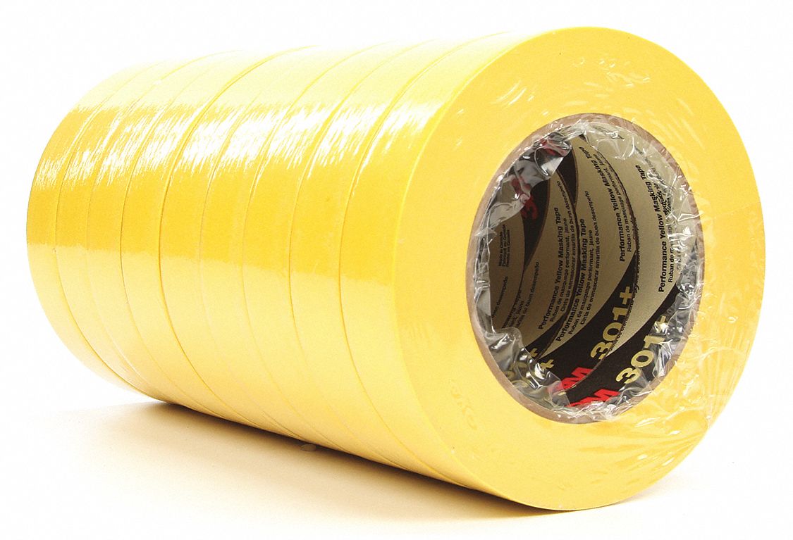 3M Paper Masking Tape, Rubber Tape Adhesive, 6.30 mil Thick, 24mm X 55m