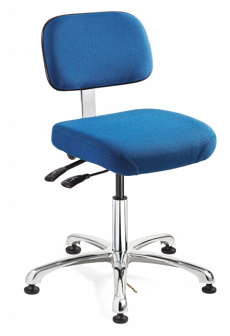 BEVCO Ergonomic ESD Chair Fabric, 151/2 in to 21 in, 300 lb Wt