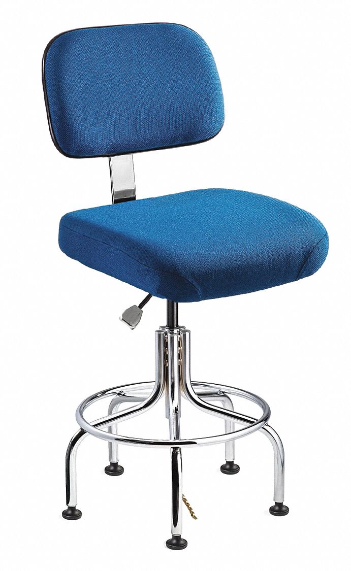 BEVCO, Fabric, 20 in to 25 in, Ergonomic ESD Chair 29WU438200BLF