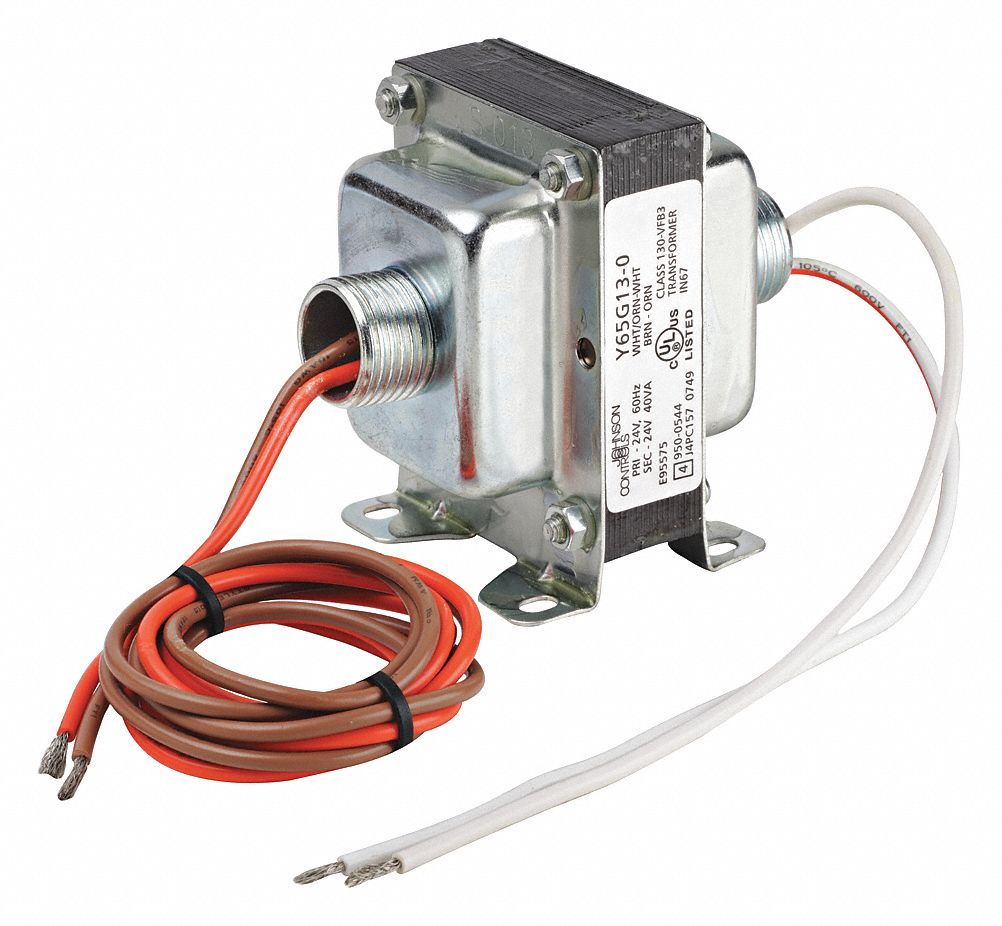 JOHNSON CONTROLS Class 2 Transformer, Open, 277V AC, 480V AC Input