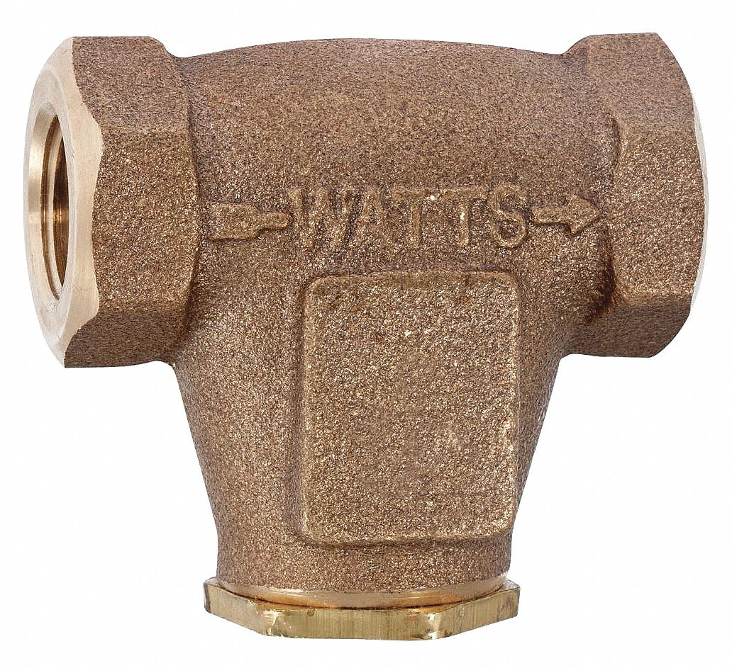 WATTS, Copper Silicon Alloy, 1/2 in, Inline Strainer 29YL661/2 LF27