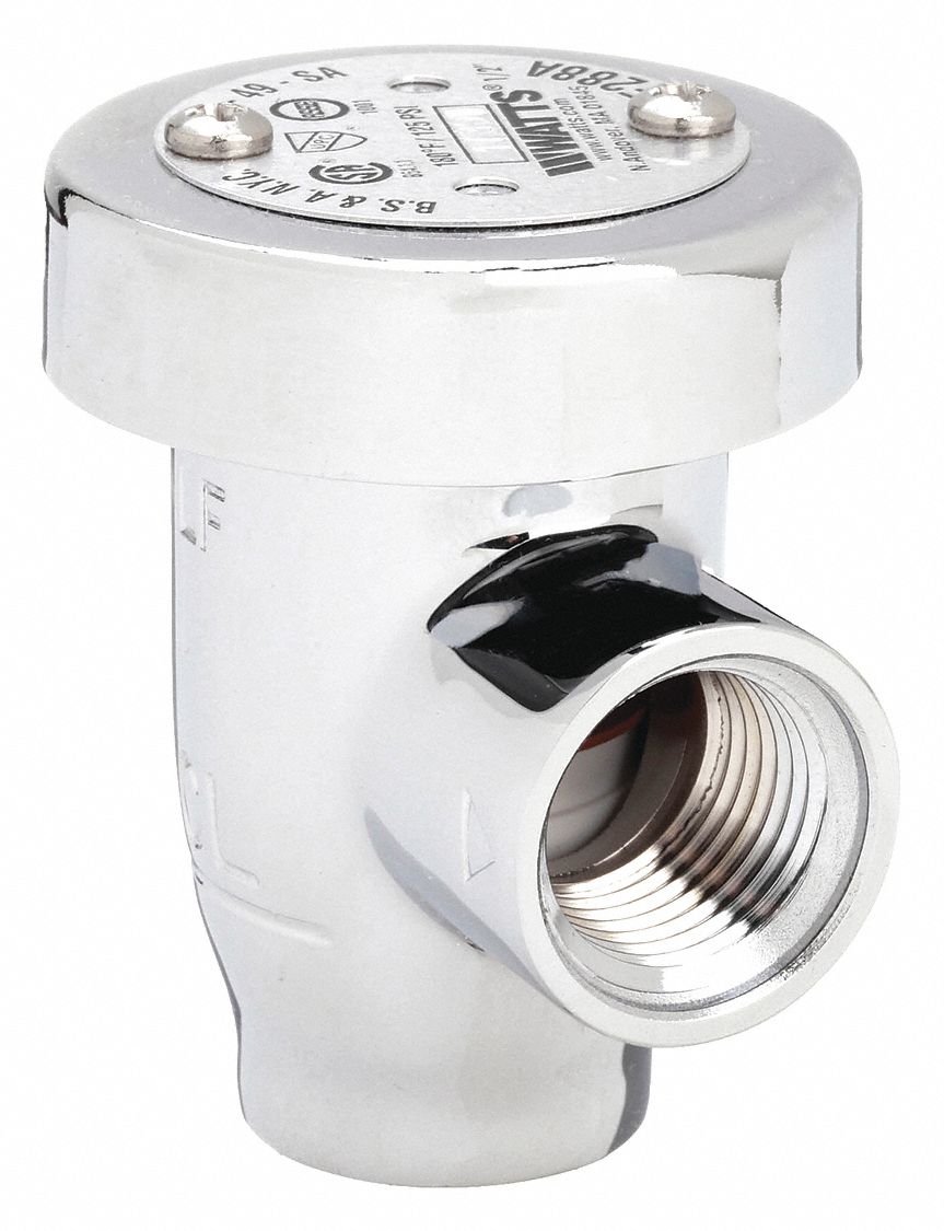 WATTS, 1/2 in Size, NPT Connection, AntiSiphon Vacuum Breaker 29YL80