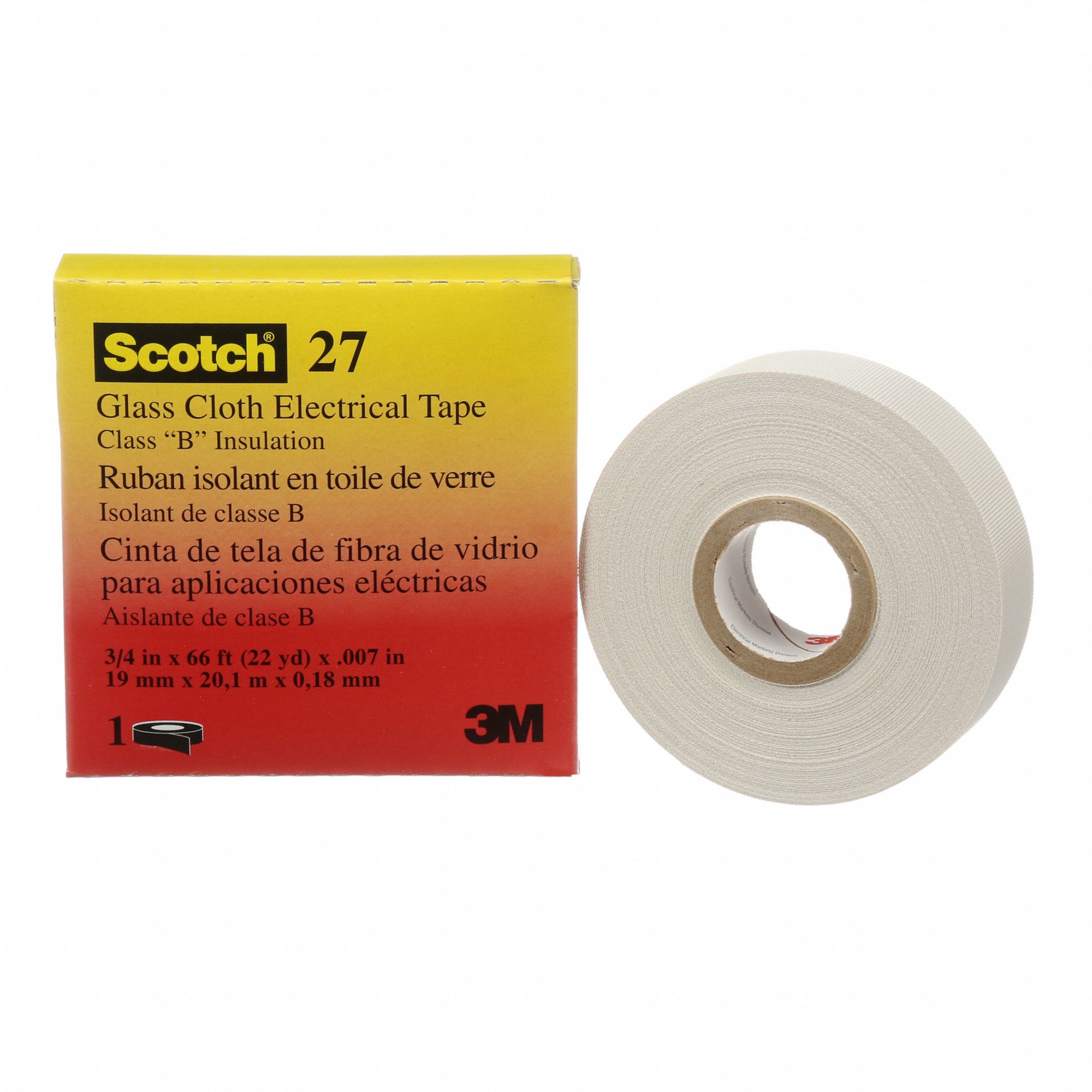 SCOTCH Electrical Tape, Tape Length 66 ft, Tape Color White 2A457273/4"X66' Grainger