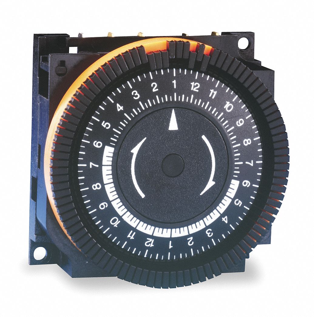 Electromechanical Timer 24 hr Nominal Max. Time Setting, Steel