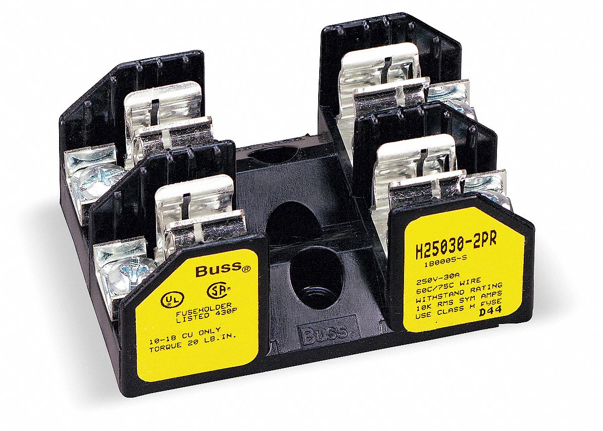 BUSSMANN Fuse Block, Fuse UL Class H 2A587H250302PR Grainger