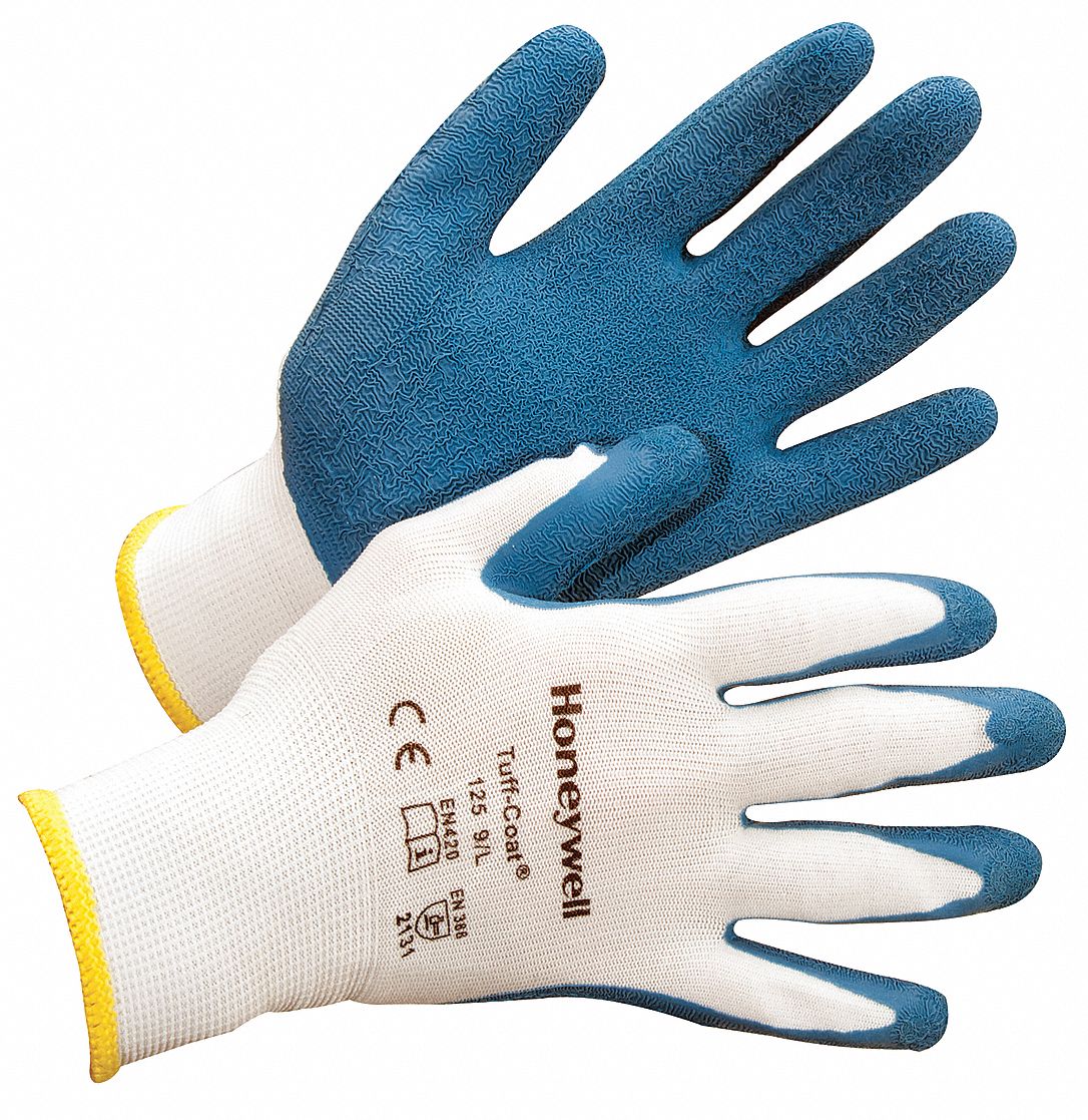 HONEYWELL NORTH Coated Gloves, XL, Blue/White, PR 2AFC1125XL Grainger