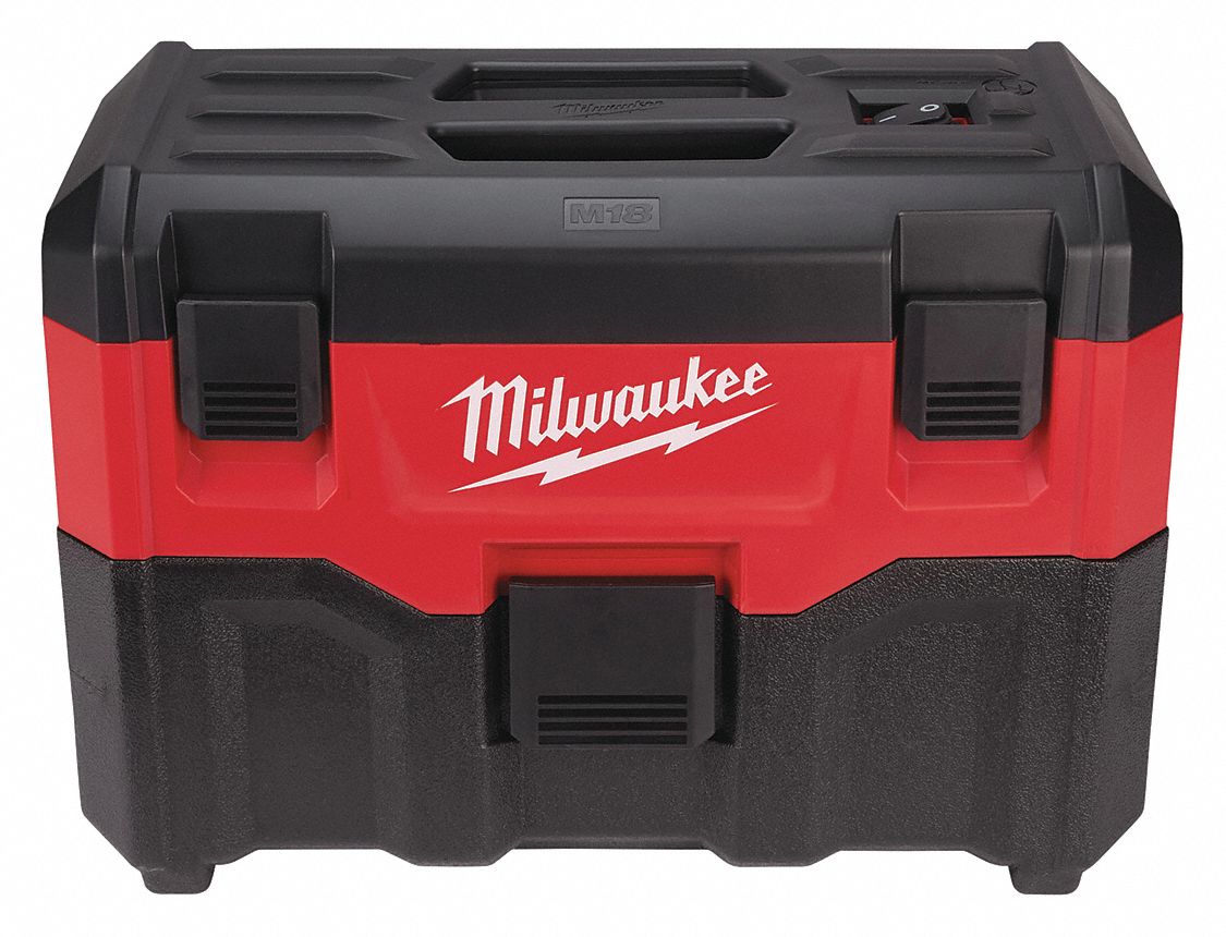 MILWAUKEE Cordless, Portable Shop Vacuum, 2 gal., Reinforced Nylon, 45