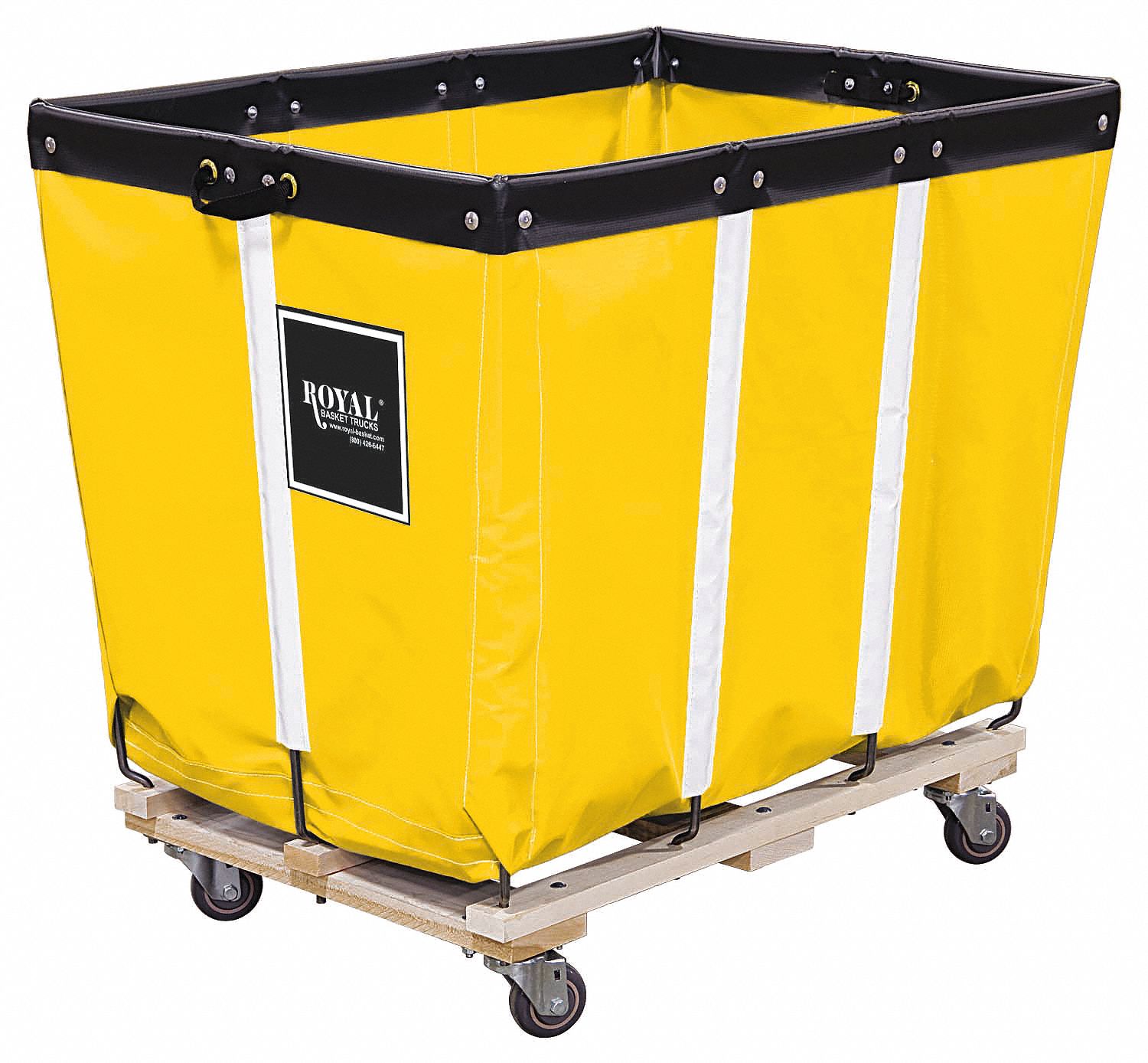 ROYAL BASKET TRUCKS Yellow Vinyl Basket Truck, 12.4 cu. ft., 600 lb