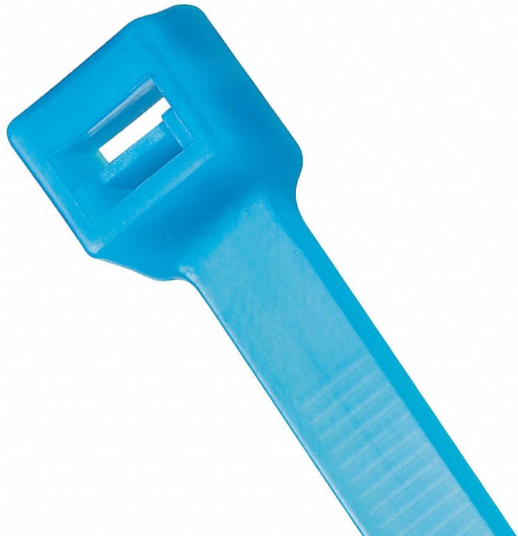 PANDUIT Cable Tie, Standard, Actual Length 4 in, Color Aqua, PK 100
