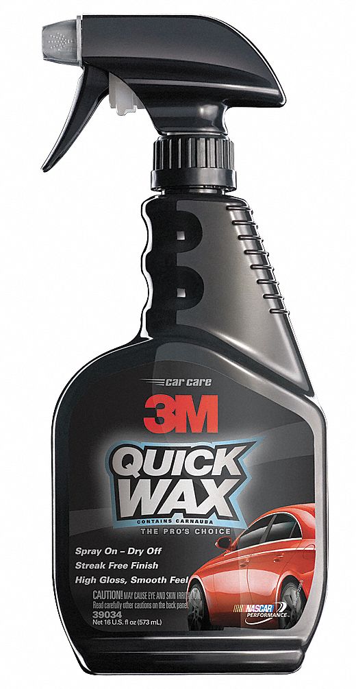 3M Quick Wax, Spray On/Wipe Off, 16 oz, Spray Bottle, Liquid, Clear
