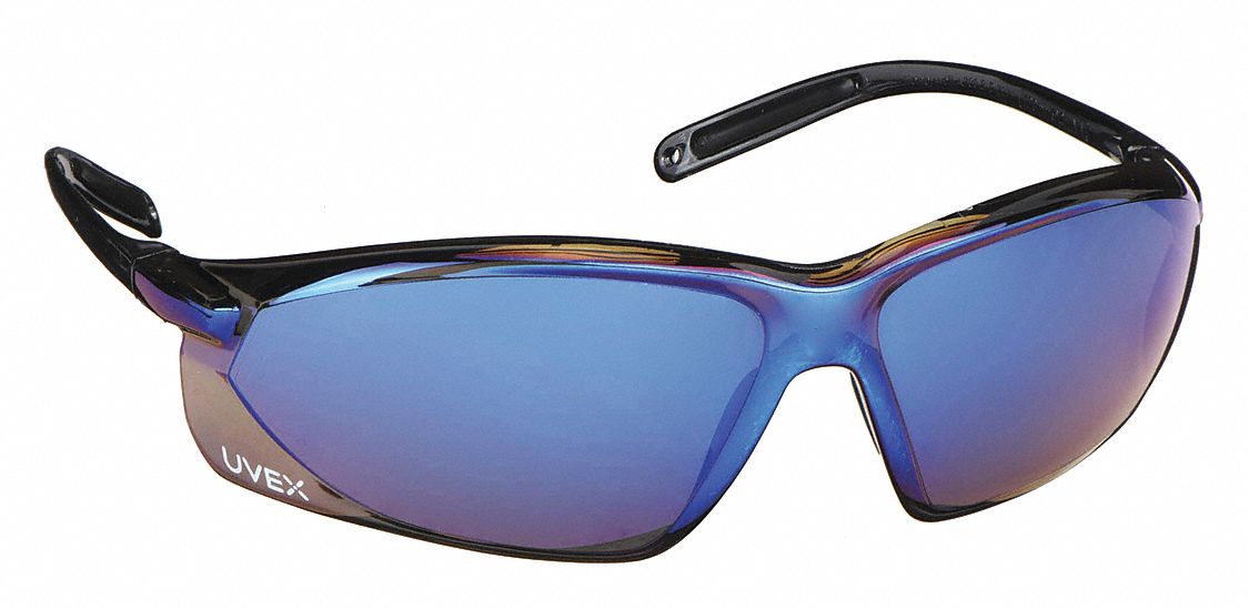 HONEYWELL UVEX A700 ScratchResistant Safety Glasses , Blue Mirror Lens