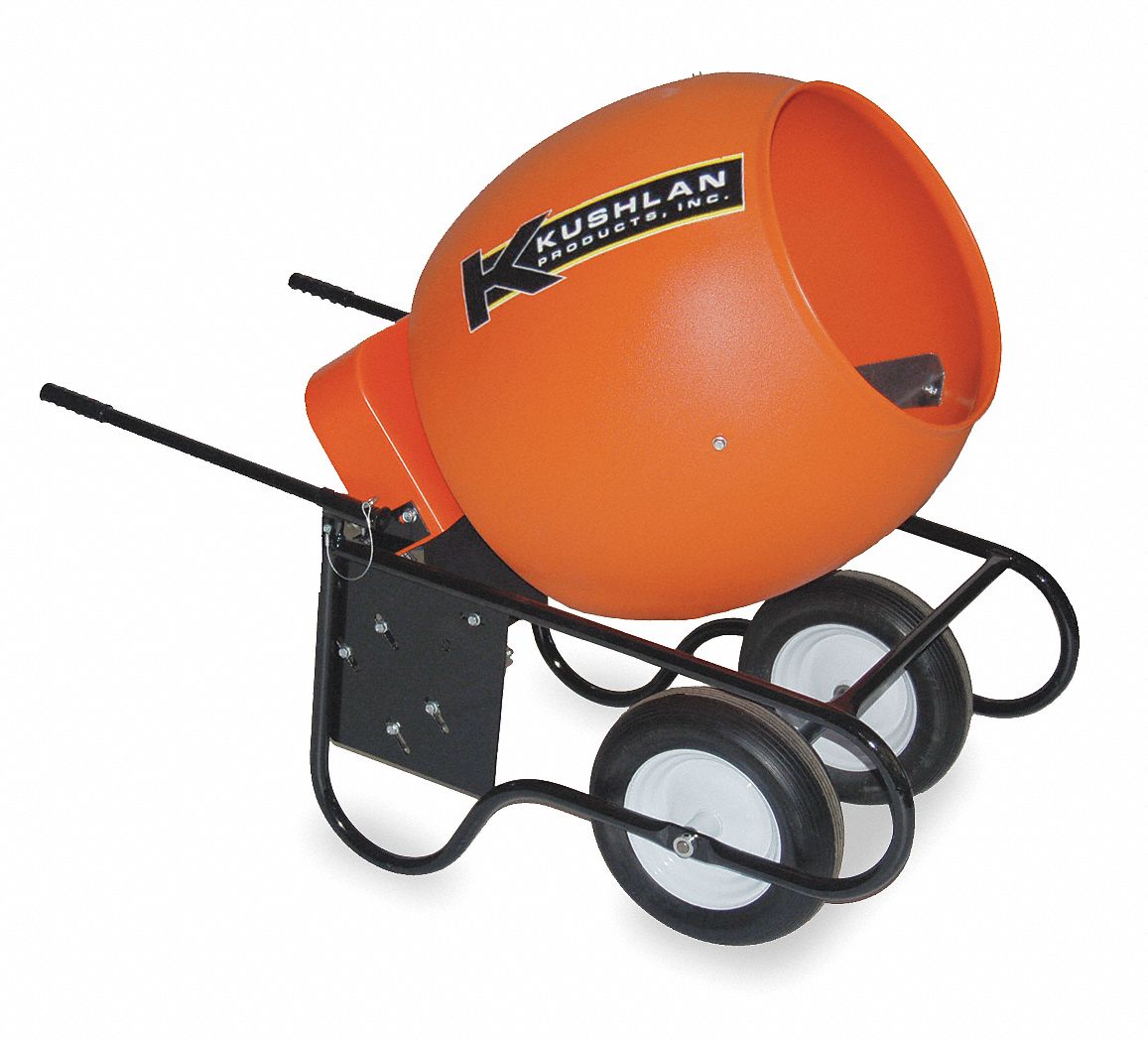 Wheelbarrow Mixer,6 Cu. Ft.,120V,3/4HP Grainger