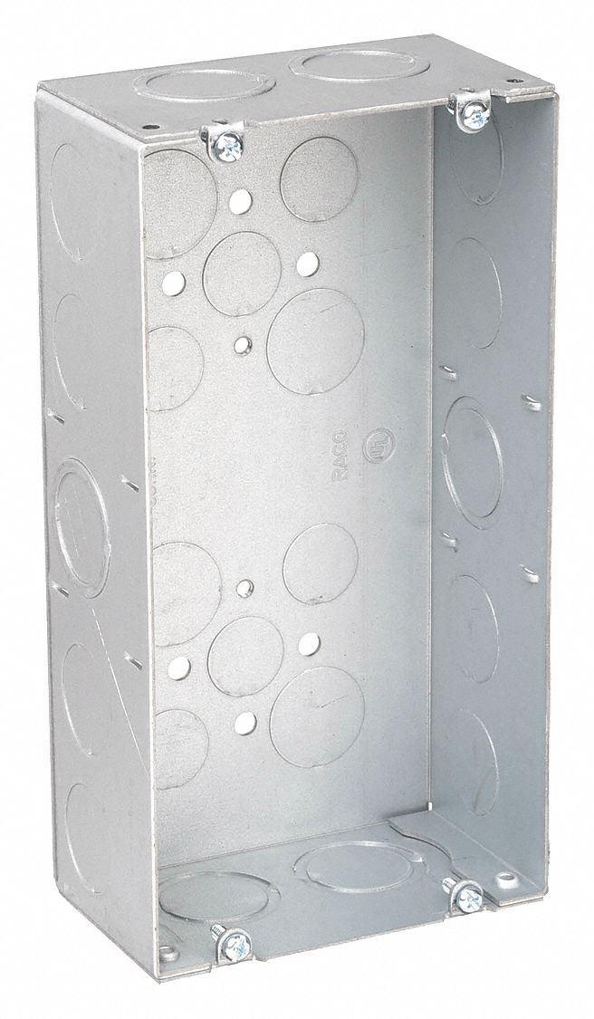 RACO Electrical Box, Gang, Number of Gangs 3, Galvanized Steel, 2 1/2 in Nominal Depth 2DCX9