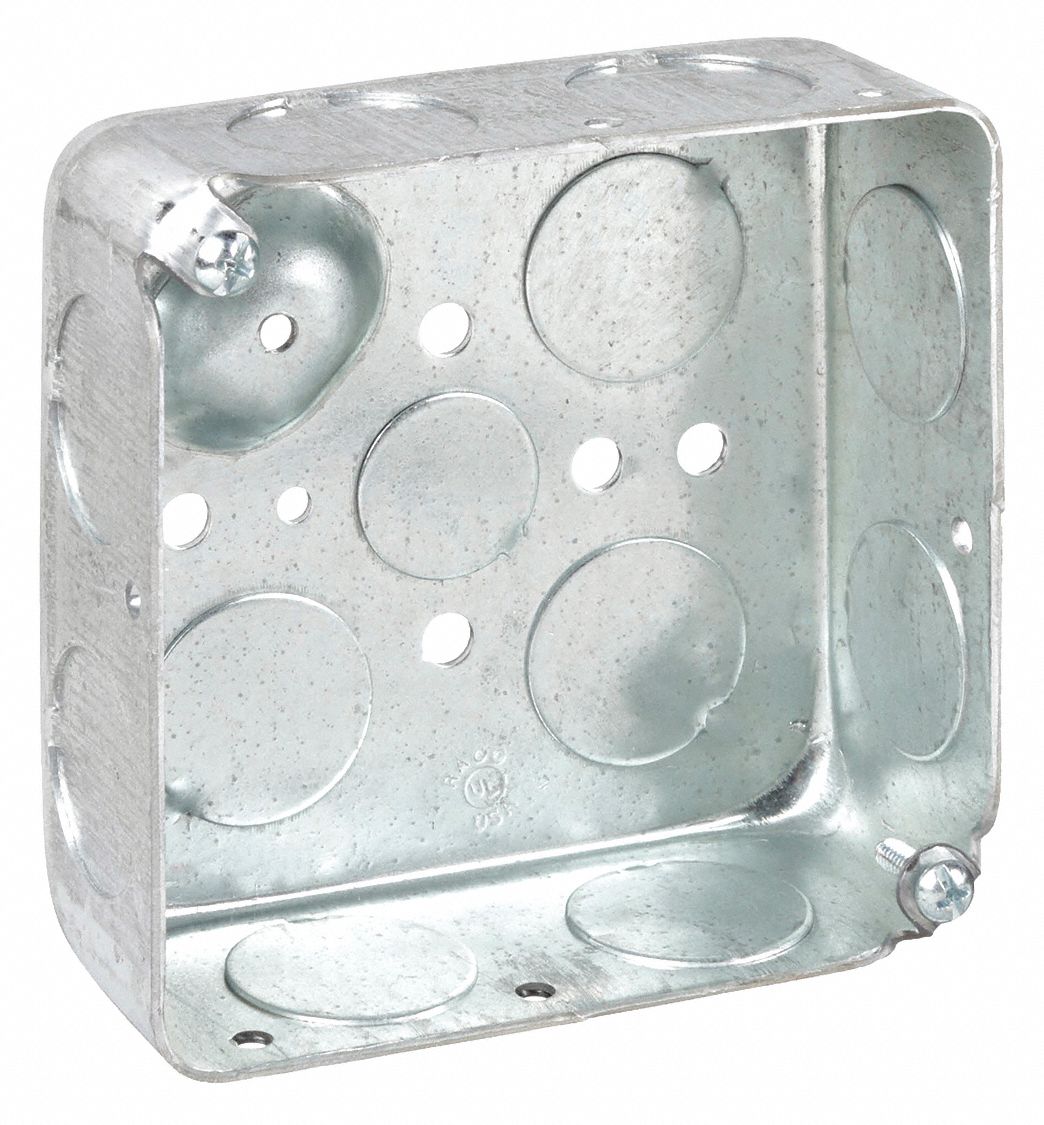 RACO Electrical Box, Galvanized Steel, 11/2" Nominal Depth, 4" Nominal