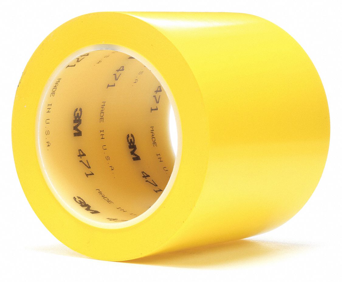 3M Floor Marking Tape, Solid, Continuous Roll, 4 in Width, 8 PK 2DED8