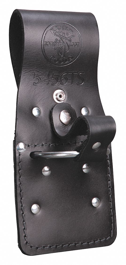 KLEIN TOOLS Black, Tool Holster, Leather, For Maximum Belt Width 4 in