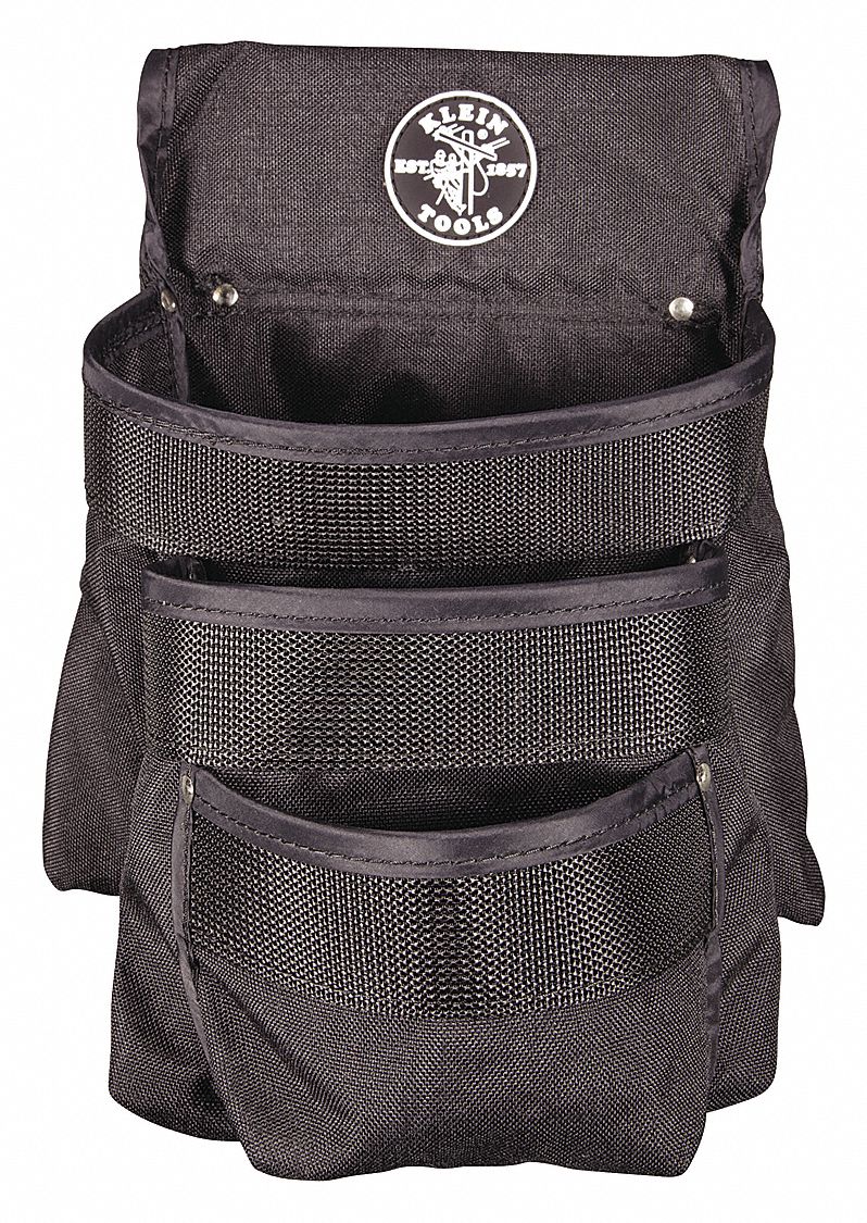 KLEIN TOOLS Black Tool Pouch, Cordura® Nylon, Fits Belts Up To (In.) 2