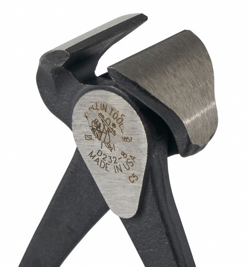 KLEIN TOOLS End Cutting Nippers, 8 1/2 in Overall Length, 1/2 in Jaw