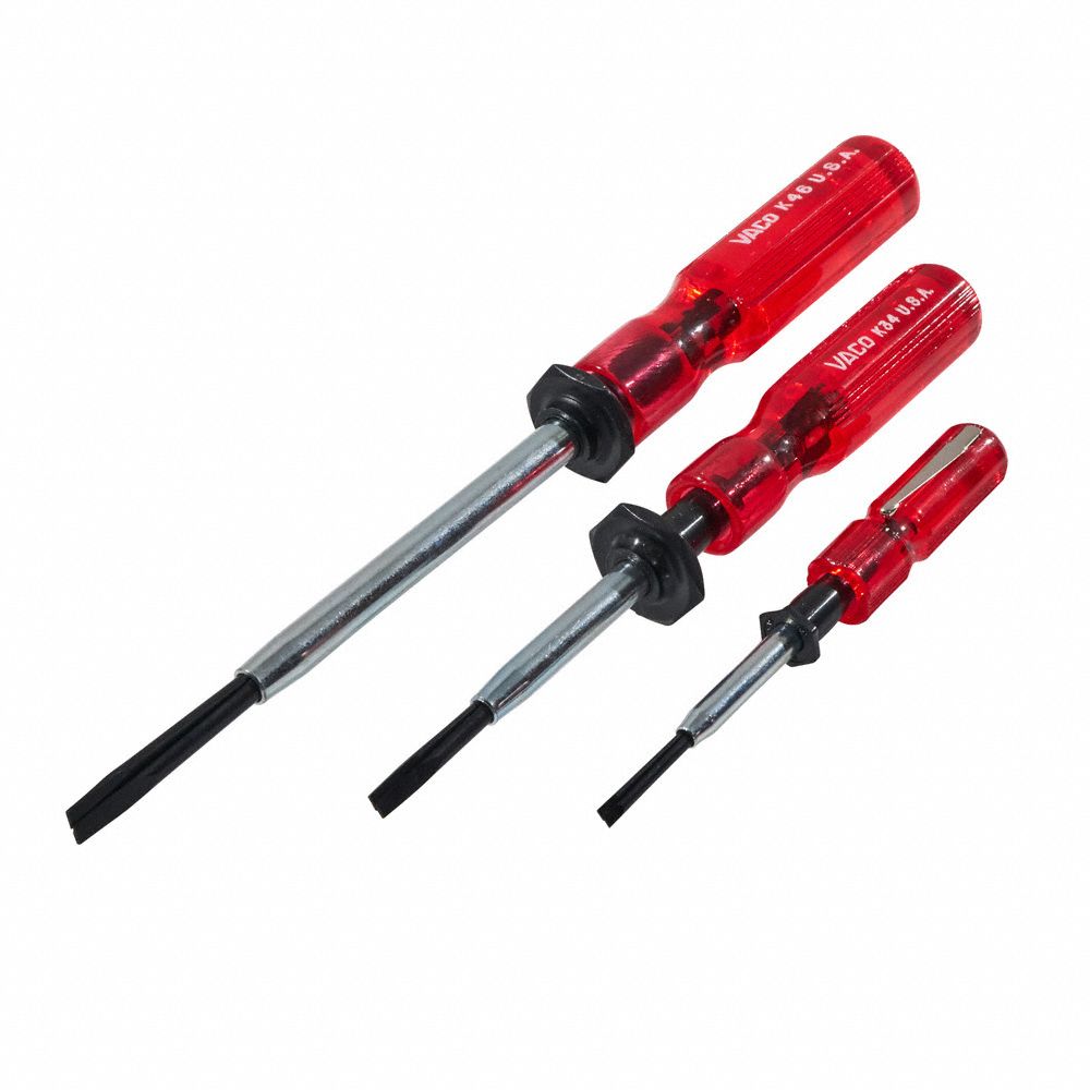 KLEIN TOOLS Screw Holding Screwdriver Set 3 Pieces, Slotted/Square Tip