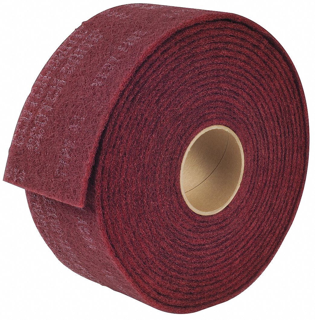 SCOTCHBRITE Very Fine Aluminum Oxide Abrasive Roll, 30 ft L X 4 in 2DHY2LDRL Grainger