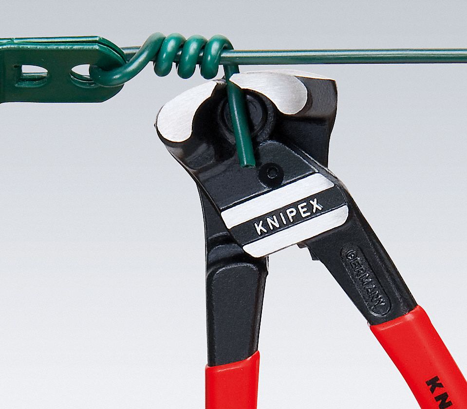 KNIPEX End Cutting Nippers, 8 in Overall Length, 1 in Jaw Length, 1 1/2